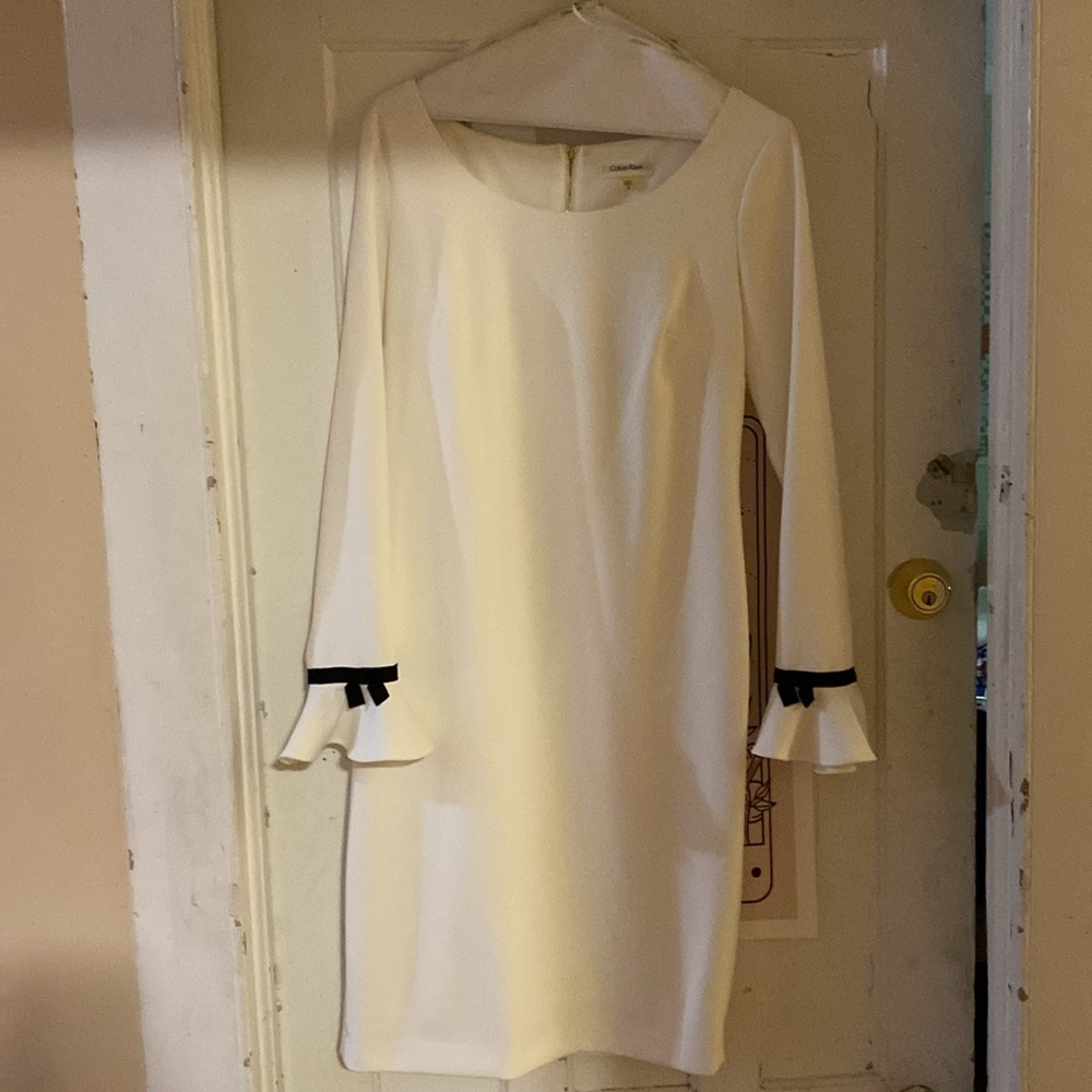 White Calvin Klein dress